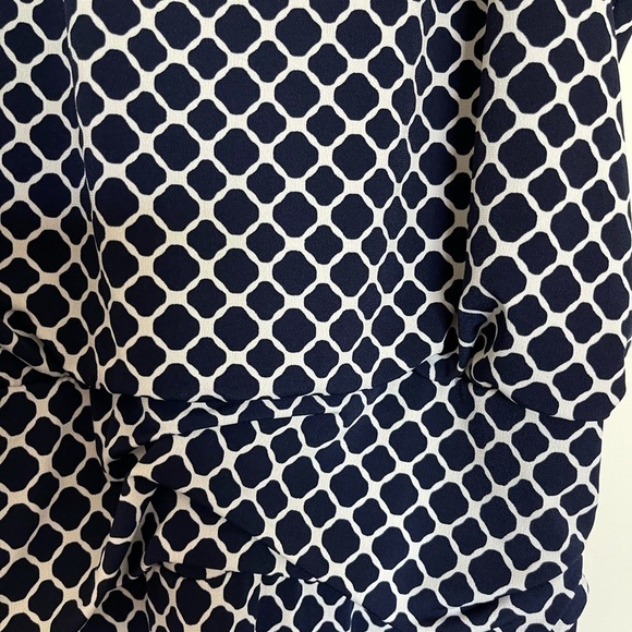 Valerie Bertinelli Navy Blue and White Dress Size 14 EUC (149) - Picture 6 of 6